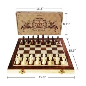 ASNEY Juego de ajedrez magnético mejorado juego de mesa_4