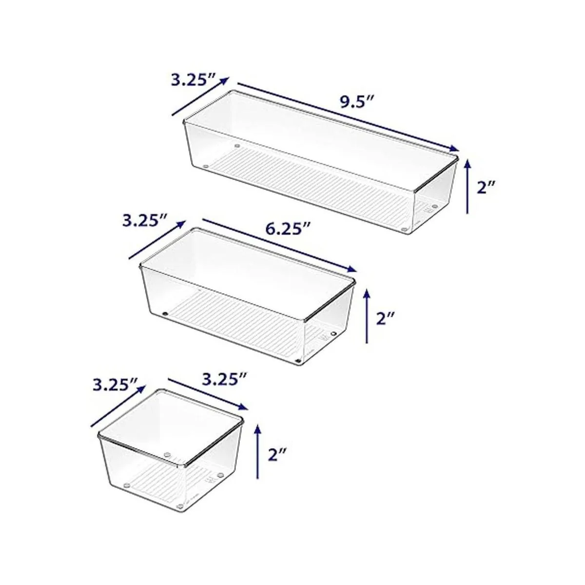 Simple Houseware Cajas organizadoras de plástico