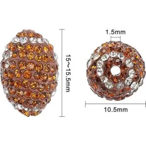 PH PandaHall Alrededor de 10 cuentas ovaladas de arcilla