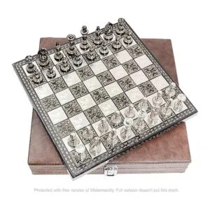 Blessings Decor Juego de mesa de ajedrez de latón de metal_2