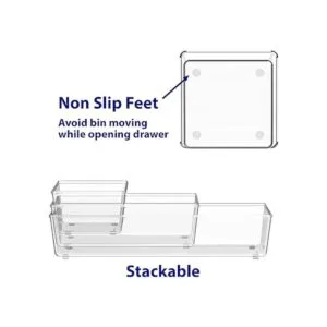 Simple Houseware Cajas organizadoras de plástico