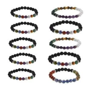 Juego de cajas de cuentas de piedra natural 0.315 in_4