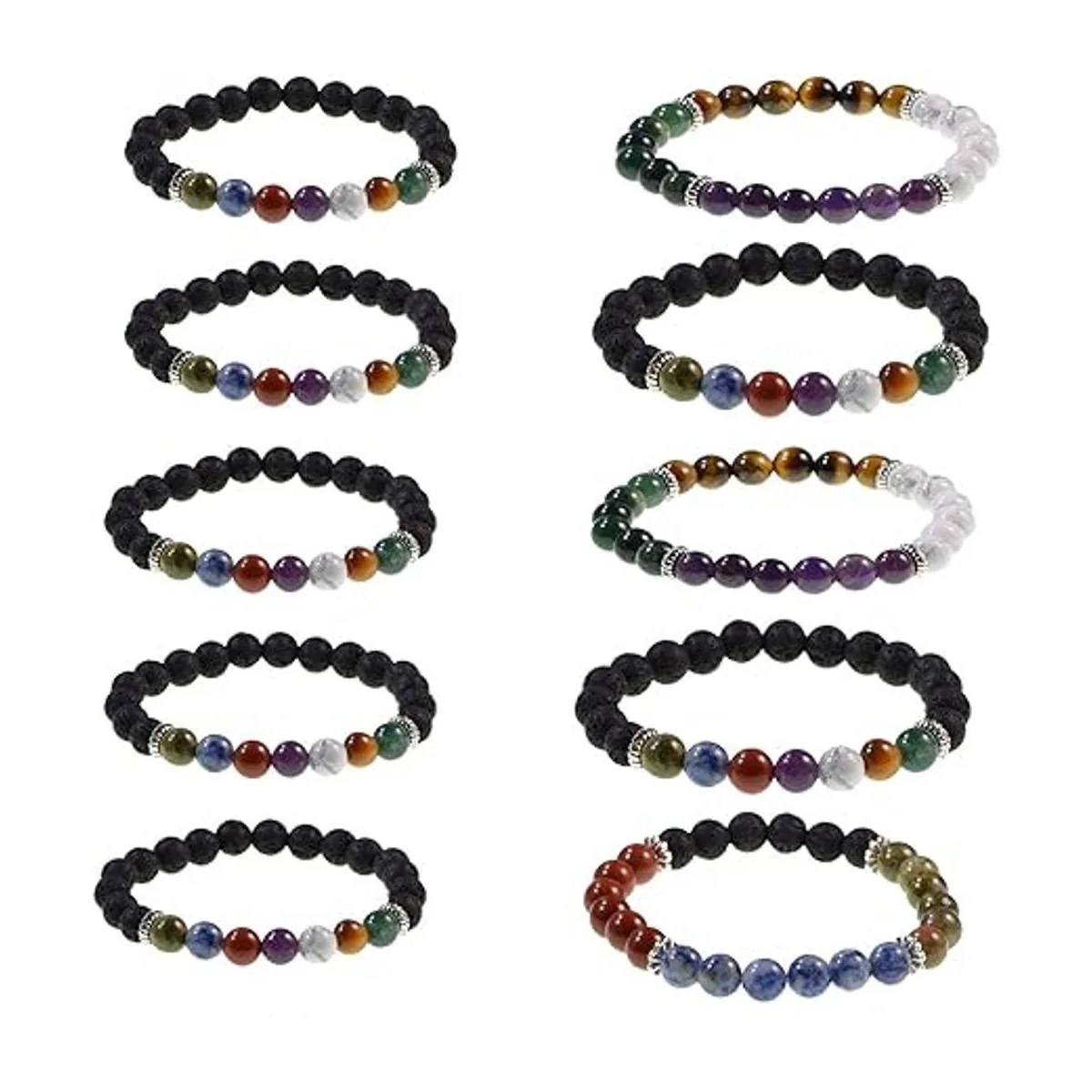 Juego de cajas de cuentas de piedra natural 0.315 in_4