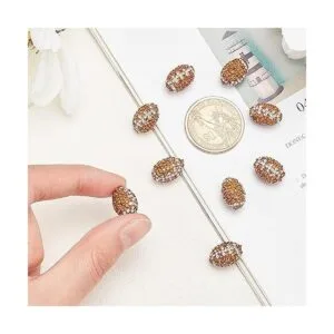 PH PandaHall Alrededor de 10 cuentas ovaladas de arcilla