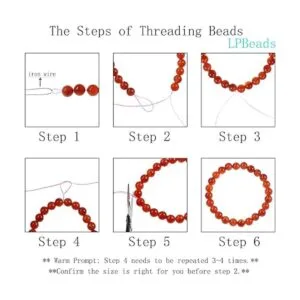 Juego de cajas de cuentas de piedra natural 0.315 in_5