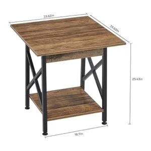 GreenForest Mesa auxiliar grande de 24 pulgadas de diseño_3