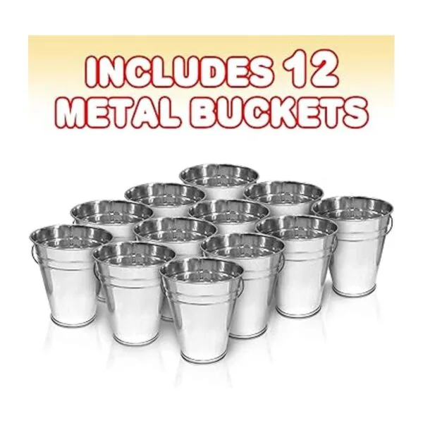 ArtCreativity Cubos de metal galvanizado grandes con asas_2
