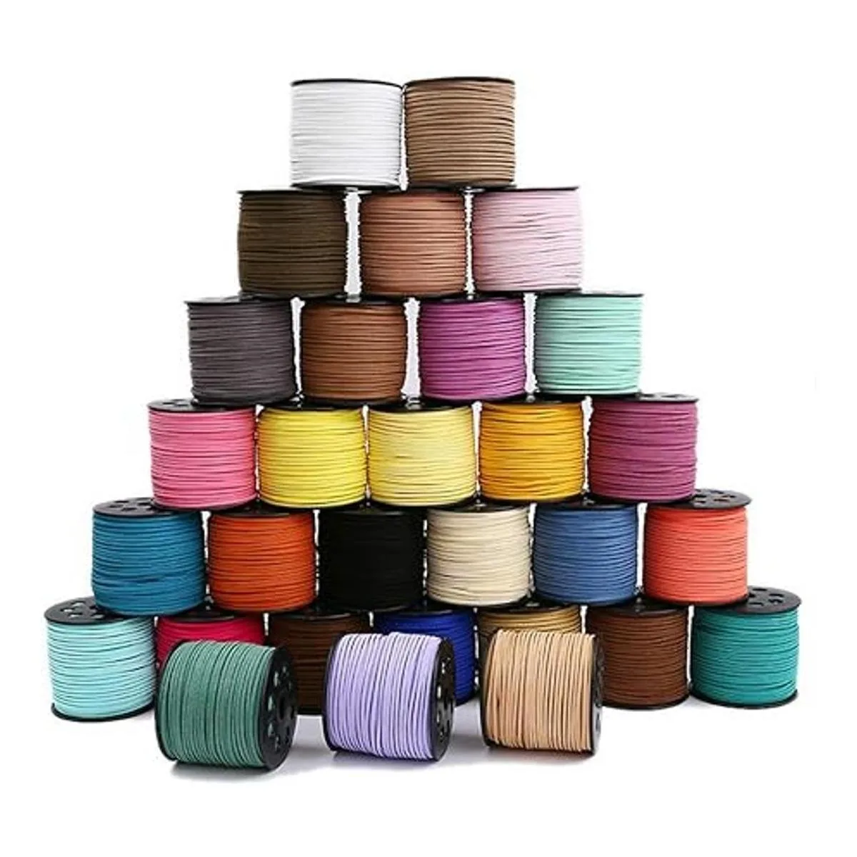 Cordón de encaje de ante sintético de 100 metros suave