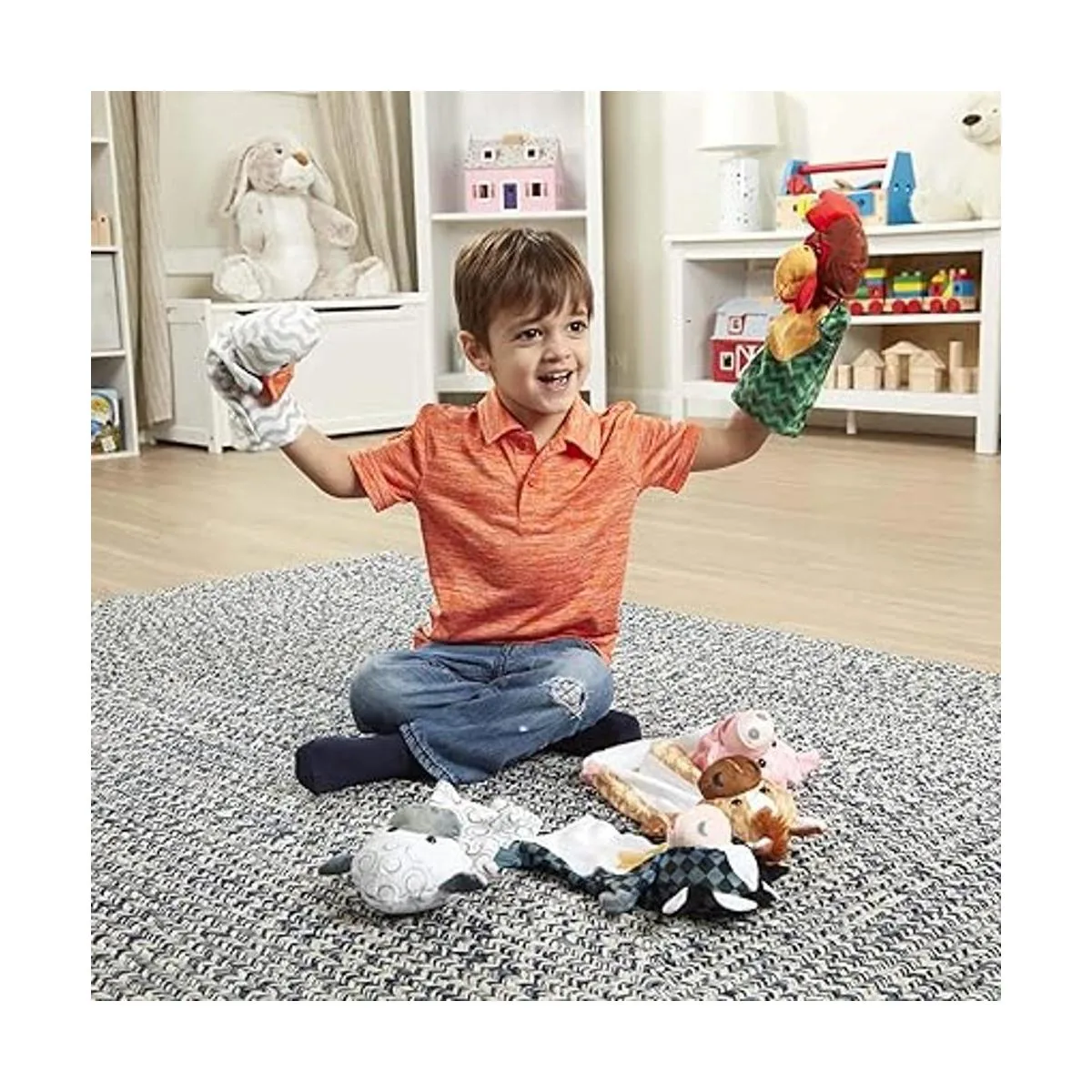 Melissa Doug Barn Buddies Hand Puppets juego de 6_6