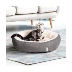 Cama estilo cojín redonda para gatos y perros de Loves_2