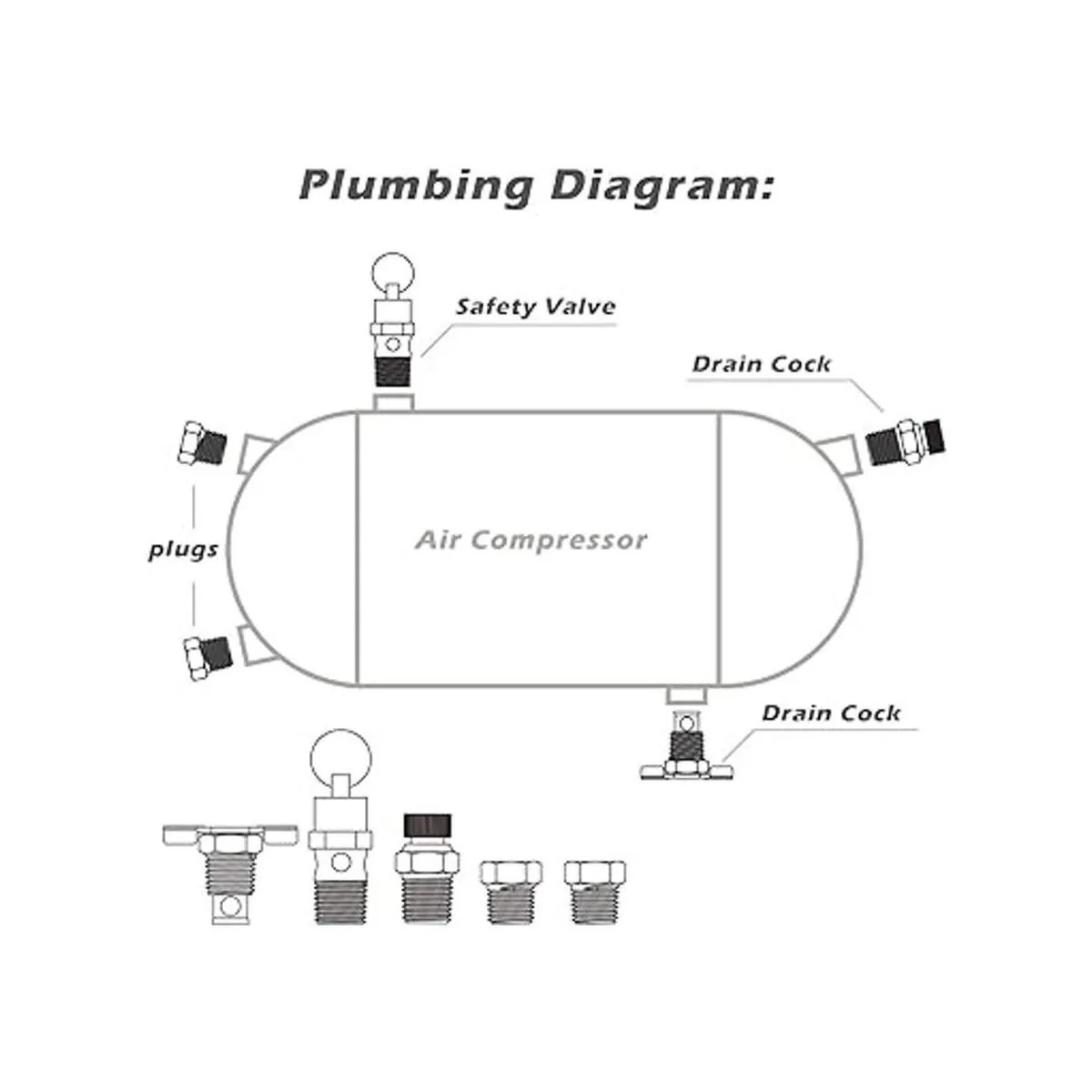 Hromee Kit de válvula de drenaje de 5 piezas de 14_6
