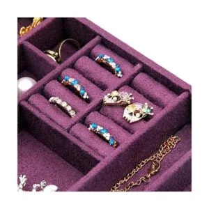 KLOUD City Estuche organizador de joyería de dos capas con_6