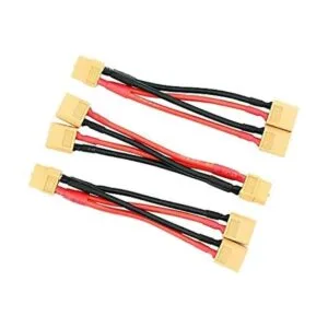 3pcs XT60 Conector de batería paralelo 2 macho a 1 hembra_3