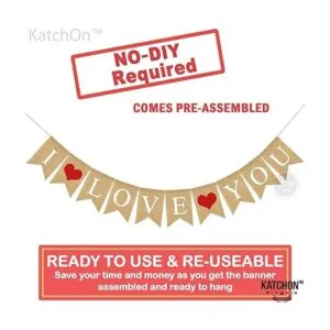 I Love You Banner arpillera 10 pies sin bricolaje_2