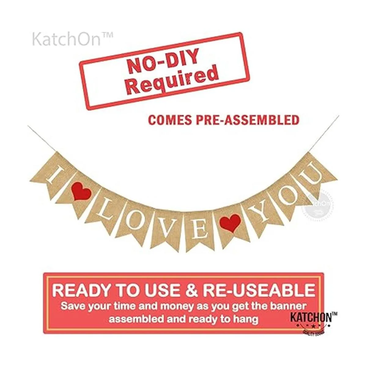 I Love You Banner arpillera 10 pies sin bricolaje_2