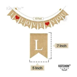 I Love You Banner arpillera 10 pies sin bricolaje_4