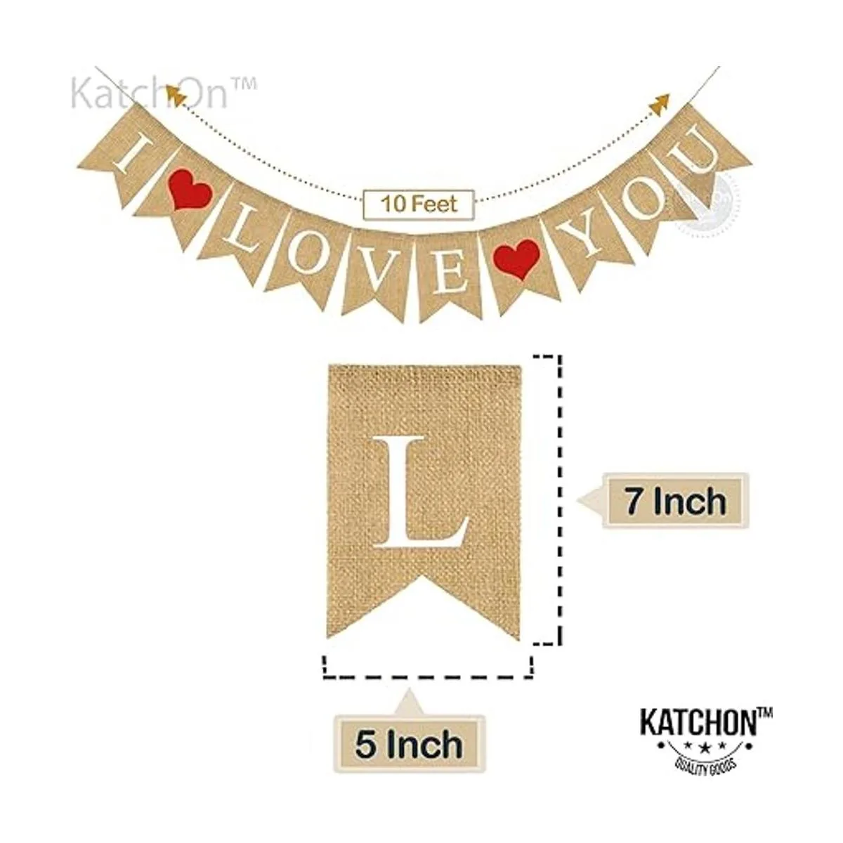 I Love You Banner arpillera 10 pies sin bricolaje_4