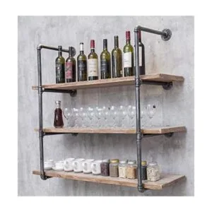 Estanterías flotantes industriales de hierro para montaje_1