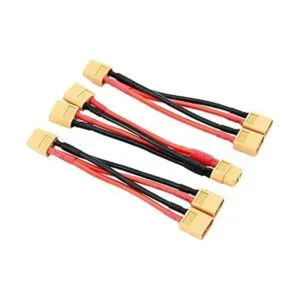 3pcs XT60 Conector de batería paralelo 2 macho a 1 hembra_2