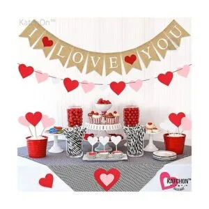 I Love You Banner arpillera 10 pies sin bricolaje_3