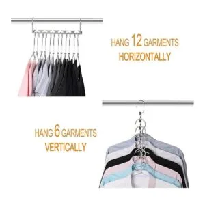 GEFTOL Perchas de metal para ahorrar espacio colgador