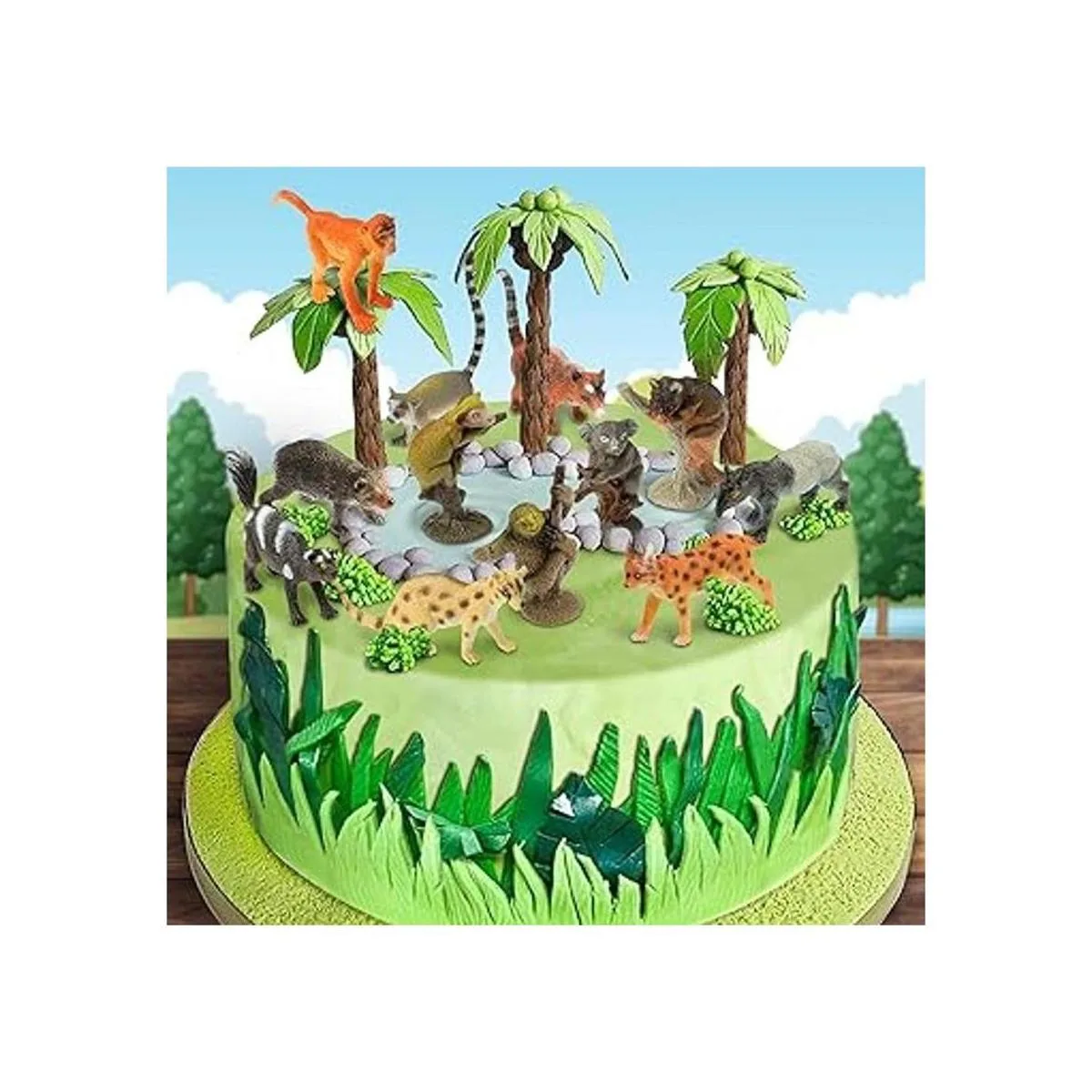 ArtCreativity Juego de 12 figuras de selva tropical Mini_5