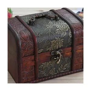 Hofumix Cajas de joyería de madera caja de tesoro