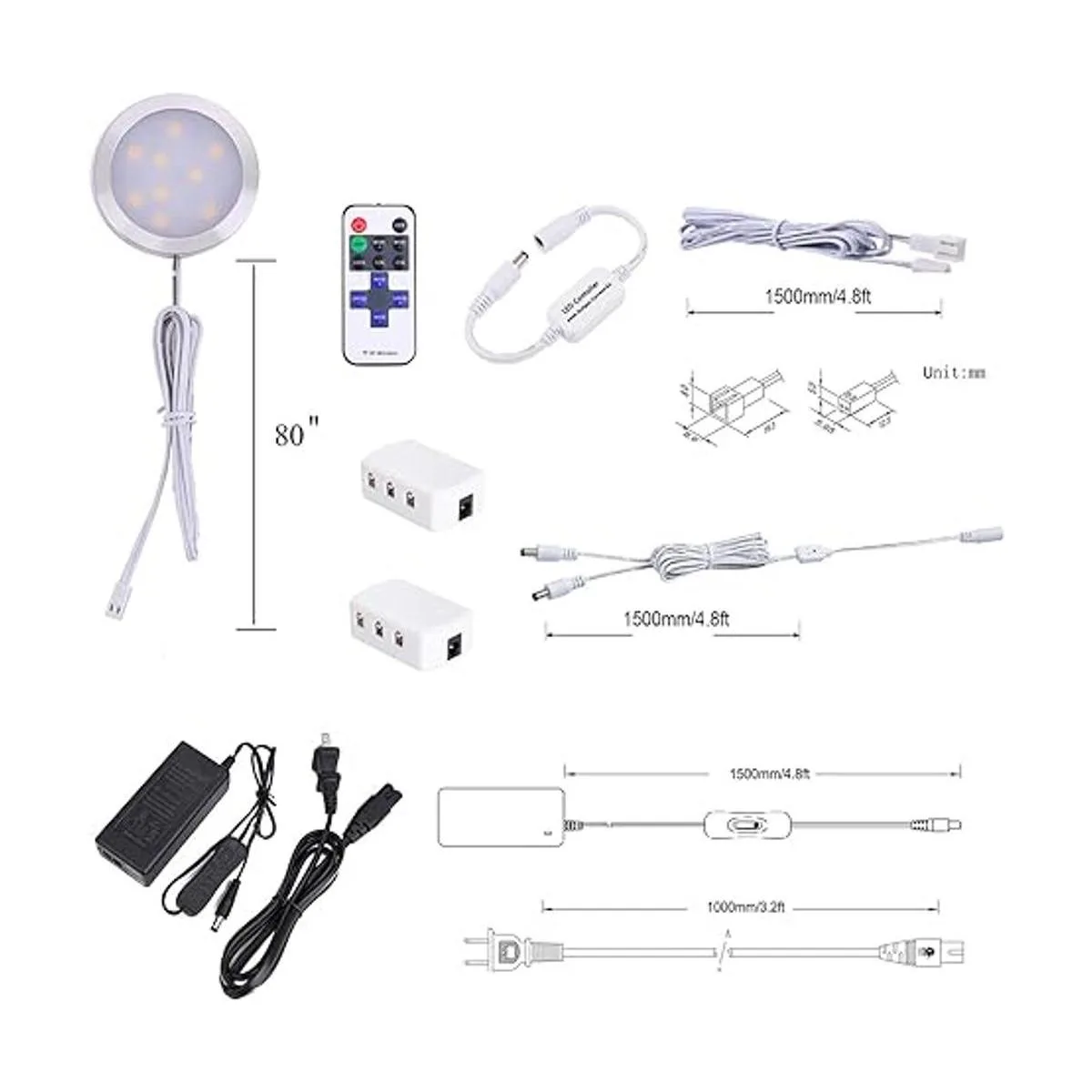 AIBOO Kit de iluminación para debajo del gabinete luces_2