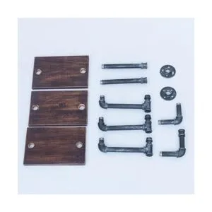 Estantería industrial de tubería montada en la pared_6