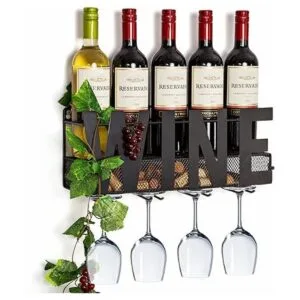 Soduku Estante para vino de metal 4 tallos largos