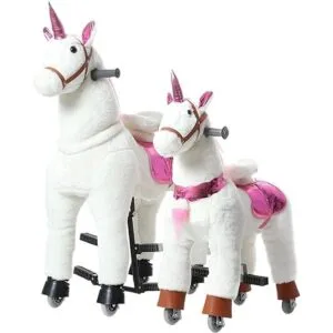 JoJoPooNy Juguetes de unicornio para niñas montar en_5