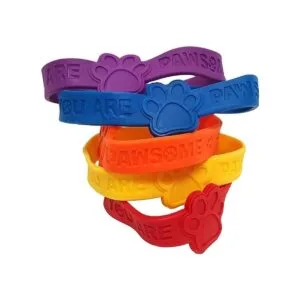 Dondor Pulseras de goma con estampado de patas pulsera de_3