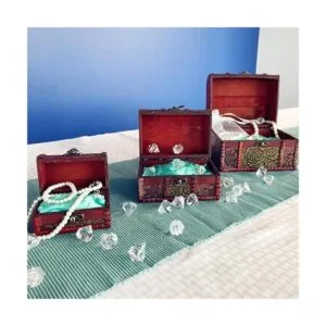 Hofumix Cajas de joyería de madera caja de tesoro