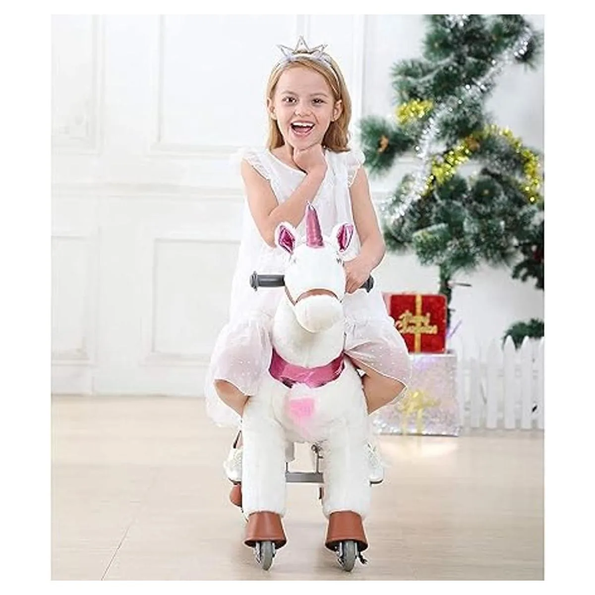 JoJoPooNy Juguetes de unicornio para niñas montar en_4