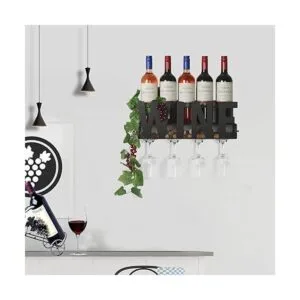 Soduku Estante para vino de metal 4 tallos largos