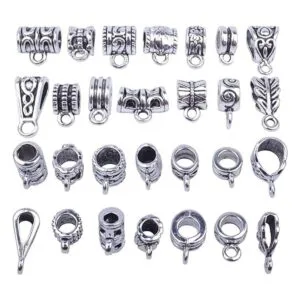 Jdesun Cuentas espaciadoras de 3.53 oz 14 estilos plata