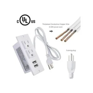 Toma de corriente empotrada para conferencias con puertos_2