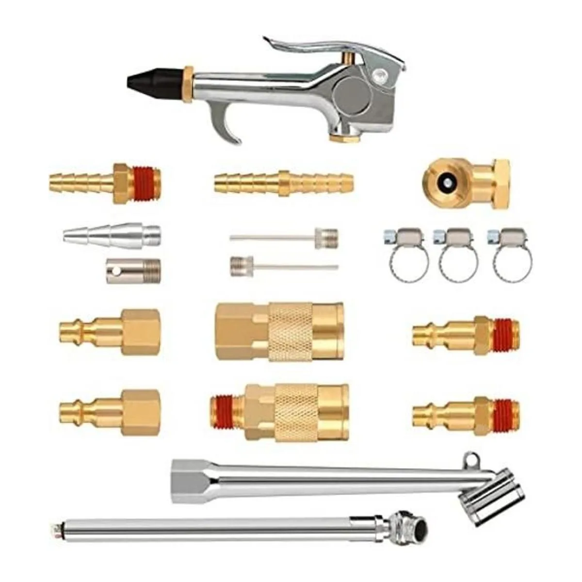 Hromee Air Hose Fittings 14 Inch NPT Brass Quick Connect_1