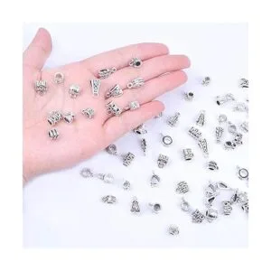 Jdesun Cuentas espaciadoras de 3.53 oz 14 estilos plata