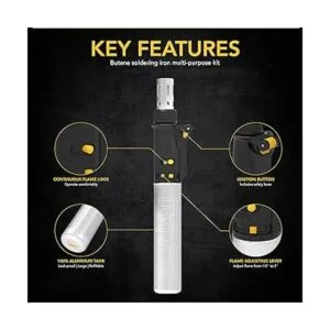 LEXIVON Juego de sopletes de butano para soldadura Negro_2