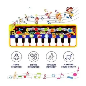 RenFox Tapetes musicales infantiles alfombra con teclado_3