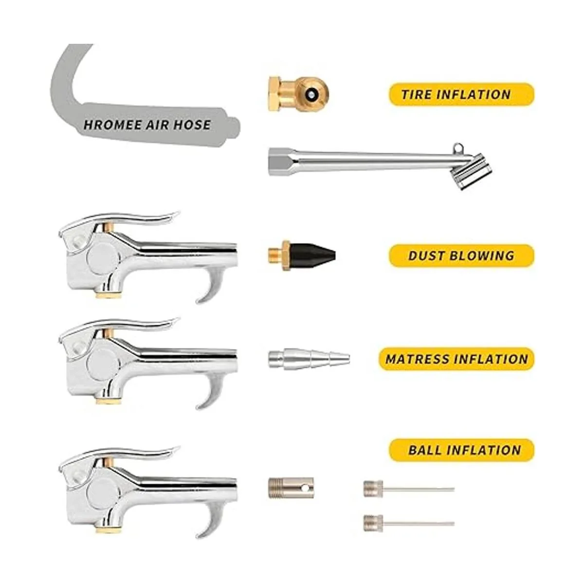 Hromee Air Hose Fittings 14 Inch NPT Brass Quick Connect_2