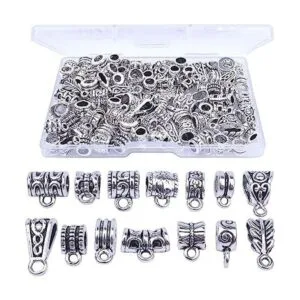 Jdesun Cuentas espaciadoras de 3.53 oz 14 estilos plata