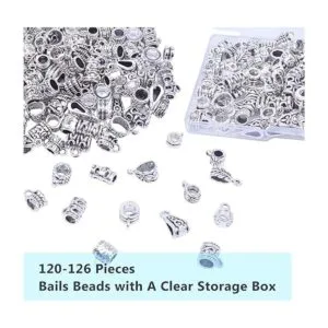 Jdesun Cuentas espaciadoras de 3.53 oz 14 estilos plata