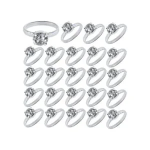 Super Z Outlet Anillos de compromiso de plata con_1