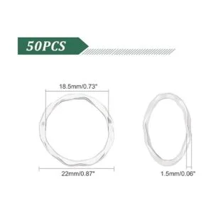 PH PandaHall UNICRAFTABLE 50 anillos de aleación de