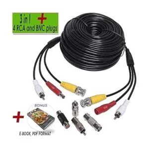 Cámara de seguridad de audio HD de 100 pies BNC cable de_3