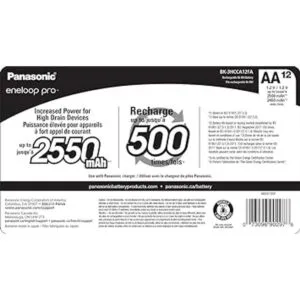 Panasonic BK3HCCA12FA eneloop pro AA baterías recargables_2