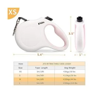 Fida Correa retráctil para perro 16 pies resistente