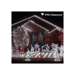 Toodour Luces solares de Navidad 200 luces LED 8 modos